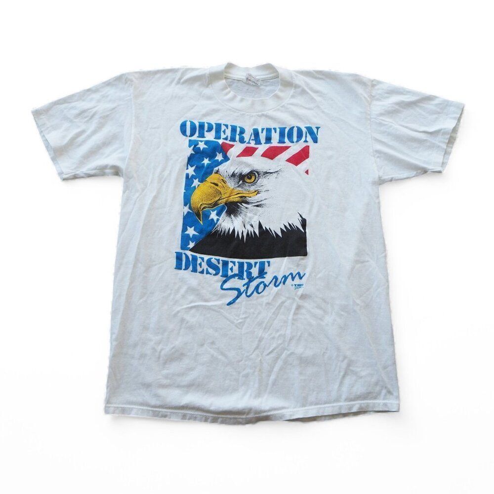 Stedman Vintage 90s Operation Desert Storm USA Single Stitch T-Shirt Men's L
